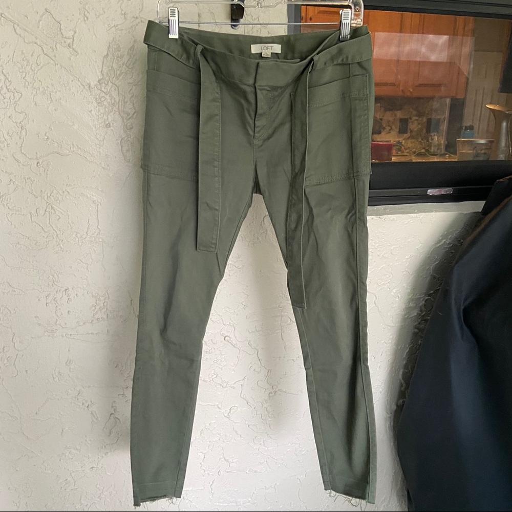 Loft Army Green Cargo Pants